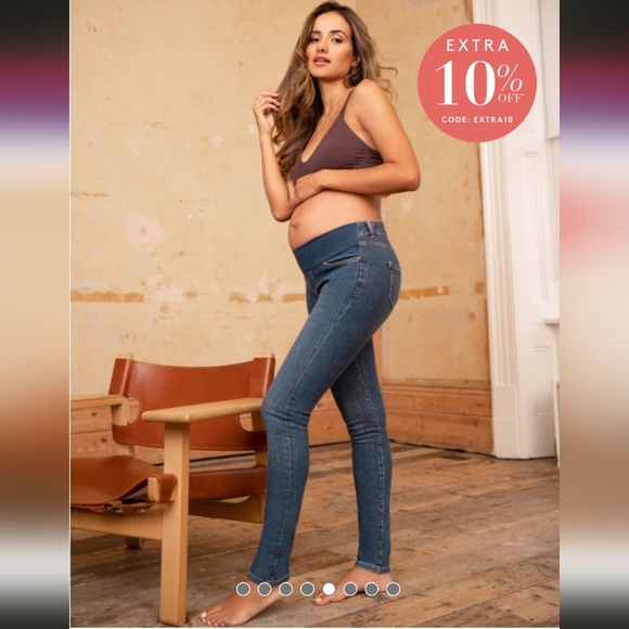 ✨Host Pick - Seraphine Organic Cotton Under the Bump Skinny Jeans - Picture 1 of 7